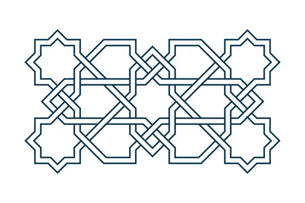 Persian geometric mosaic rosette for Ramadan card — Stock Vector