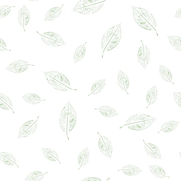 Sömlösa gröna löv mönster för tryck tyg — Stock vektor