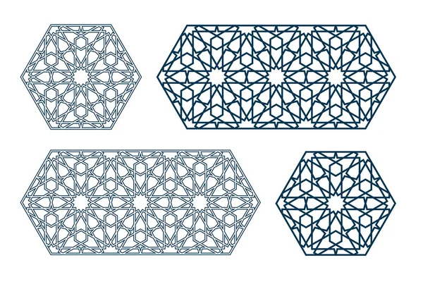 Исламская традиционная мозаика для декора Рамадан карты — стоковый вектор