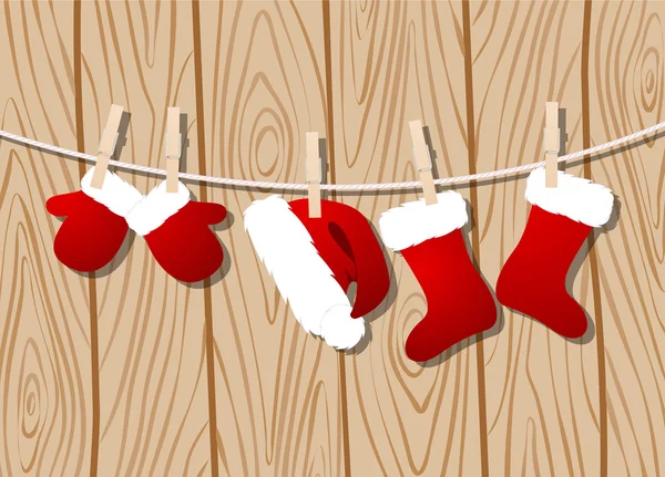 Noel Baba giysileri — Stok Vektör