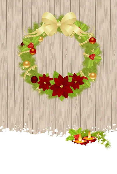 Christmas wreath — Wektor stockowy