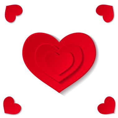 beyaz zemin üzerinde Hearts
