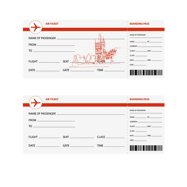 Plane tickets — Stock Vector