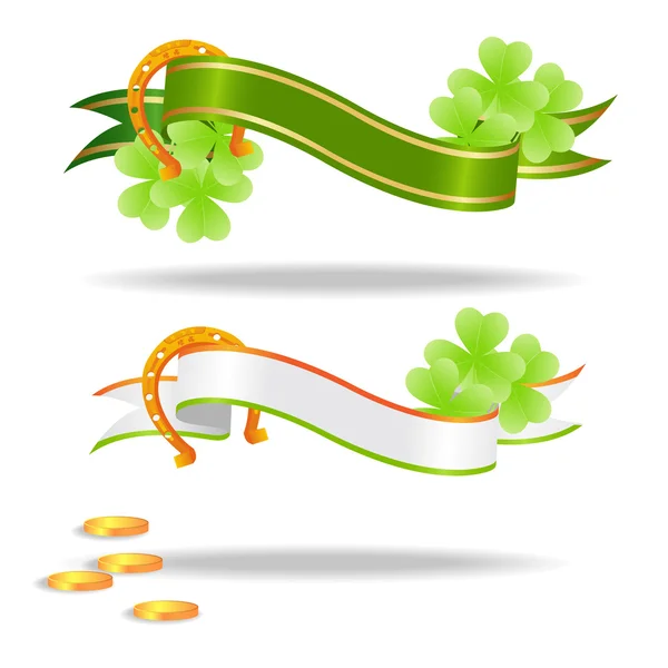 Καλή τύχη ή ημέρα του Αγίου Patrick πανό — Διανυσματικό Αρχείο
