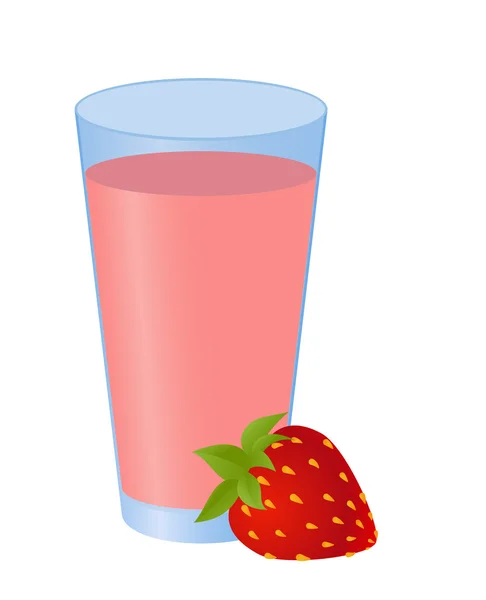 Strawberry smoothie — Stock Vector
