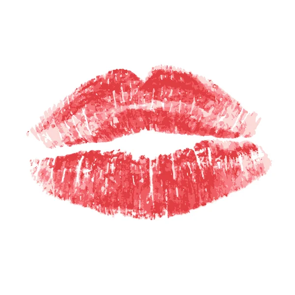 Läppstift kyss — Stock vektor