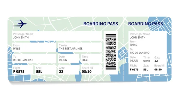 Carte d'embarquement — Image vectorielle