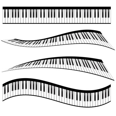 Piano keyboards clipart