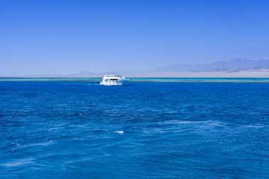 red Sea'deki/daki beyaz tekne