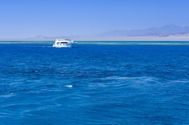 red Sea'deki/daki beyaz tekne