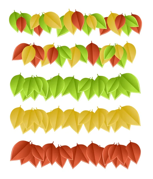 Feuilles sur blanc — Image vectorielle