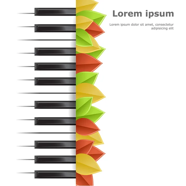 Zongora sablon — Stock Vector