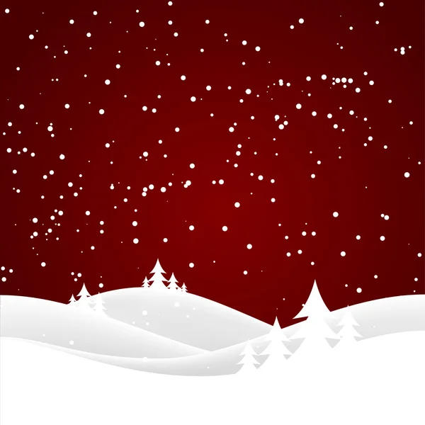 Navidad nieve colinas — Archivo Imágenes Vectoriales
