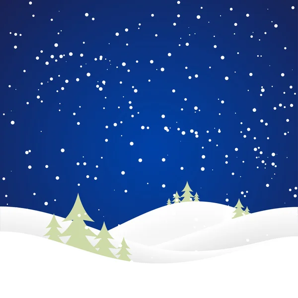 Schneehügel zu Weihnachten — Stockvektor