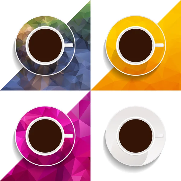 Set of cups — Stock Vector