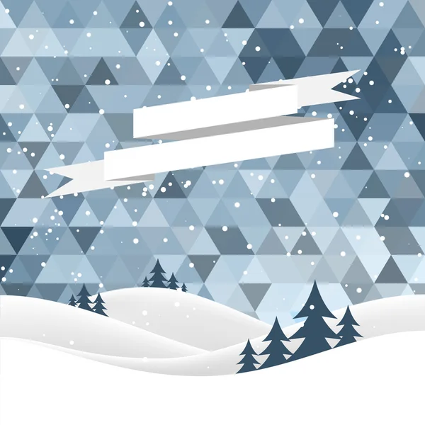 Christmas snow hills — Stock Vector