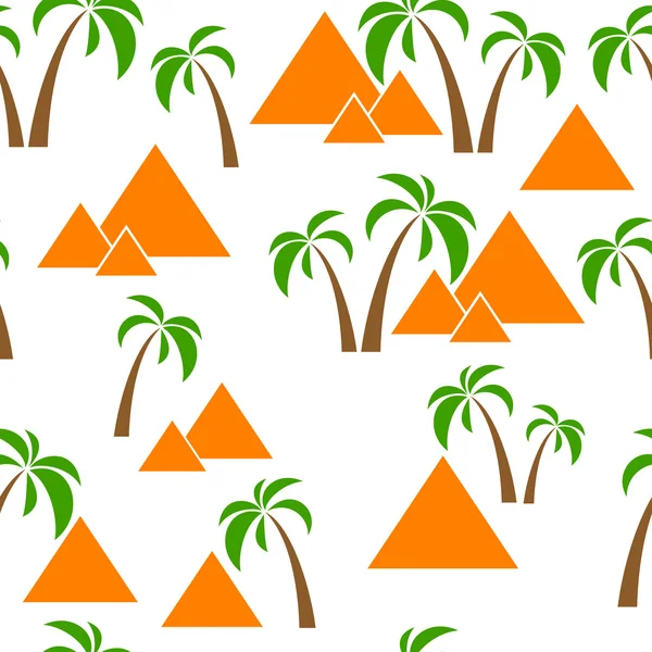 Pyramides de palmiers sans couture — Image vectorielle