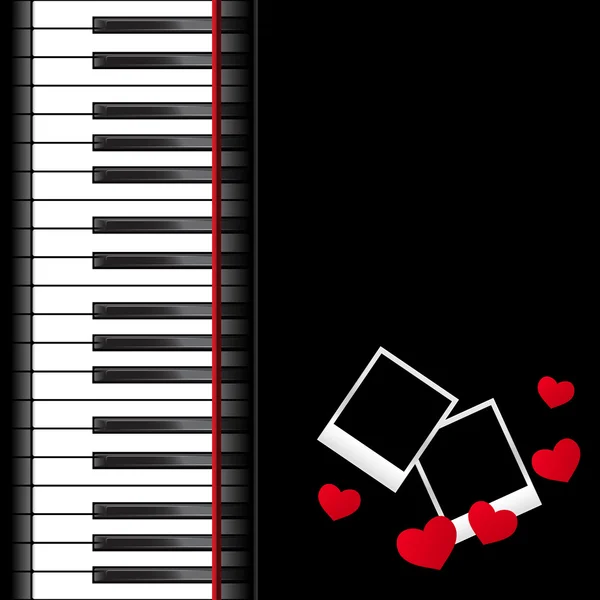 ピアノのテンプレート — ストックベクタ