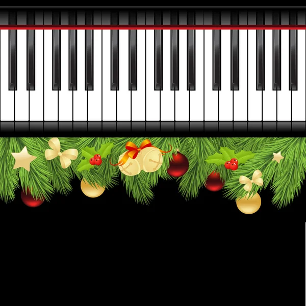 Musical christmas template — Stock Vector