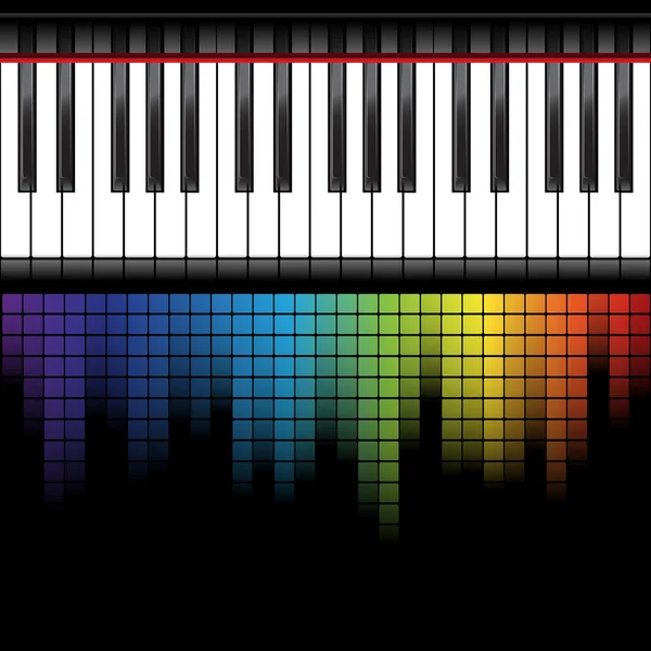Černá klavírní šablona — Stockový vektor