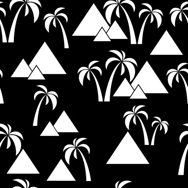 Naadloze palm piramides — Stockvector