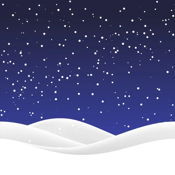Natale colline di neve — Vettoriale Stock