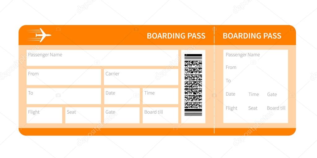 yellow boarding pass