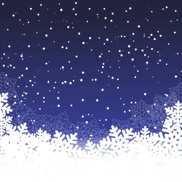 Fond bleu flocons de neige — Image vectorielle