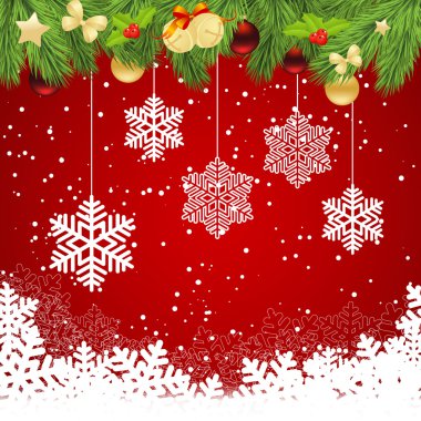 Kırmızı Noel şablonu