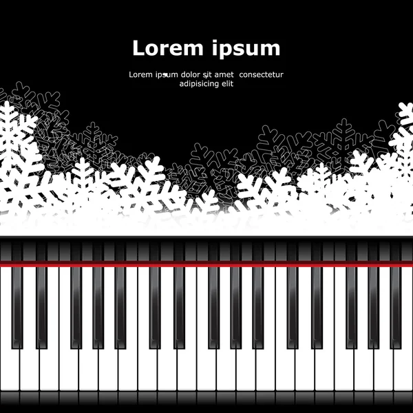 Modèle de piano de fond — Image vectorielle