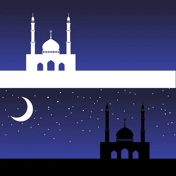 Carte avec mosquée — Image vectorielle