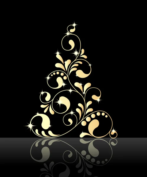 Christmas black background — Stock Vector