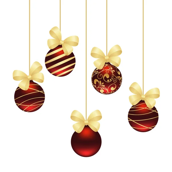 Kerstmis ballen sjabloon — Stockvector