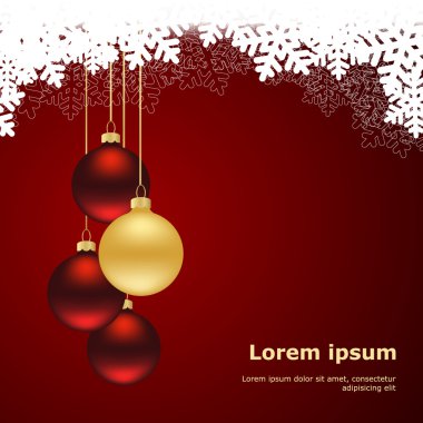 Noel kartı kırmızı