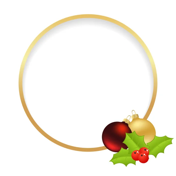 Christmas golden frame — Stock Vector