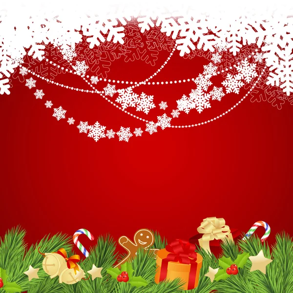 Christmas template red — Stock Vector