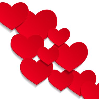 Beyaz kalpleri arka plan