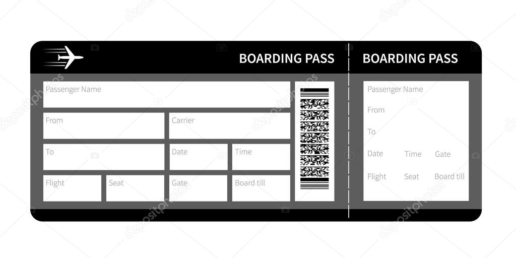 black boarding pass