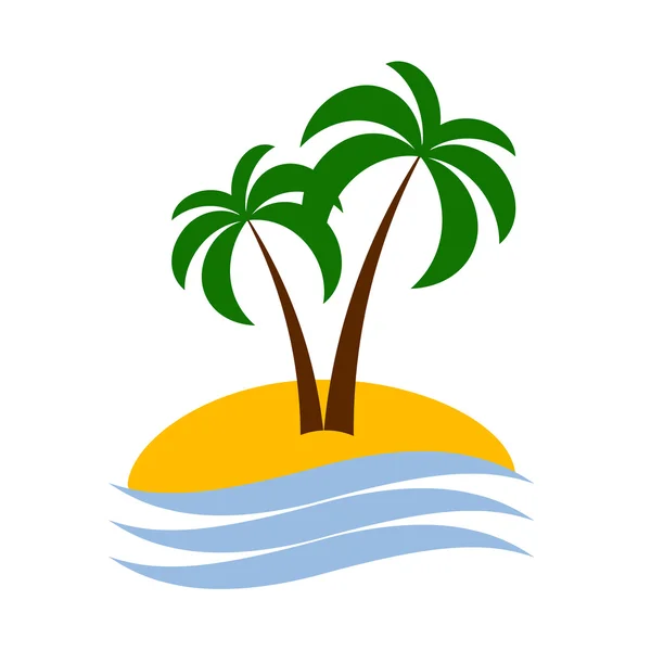 Palm logotyp isolerade — Stock vektor