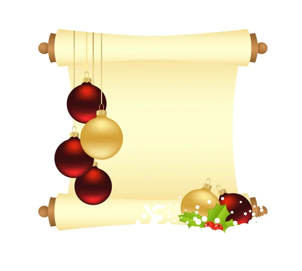 Xmas manuscript isolated — Stock Vector