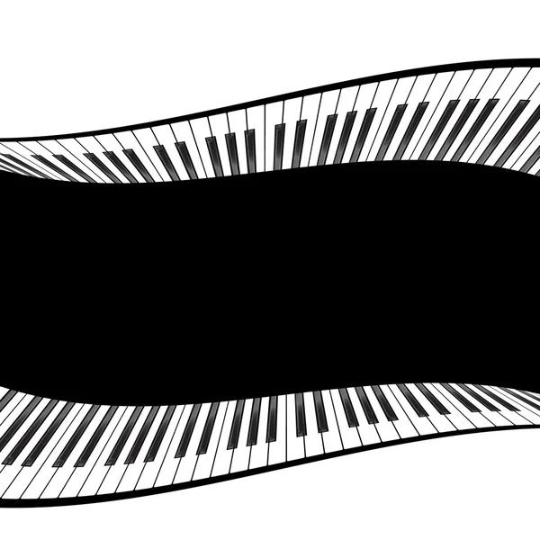Klaviervorlage isoliert — Stockvektor