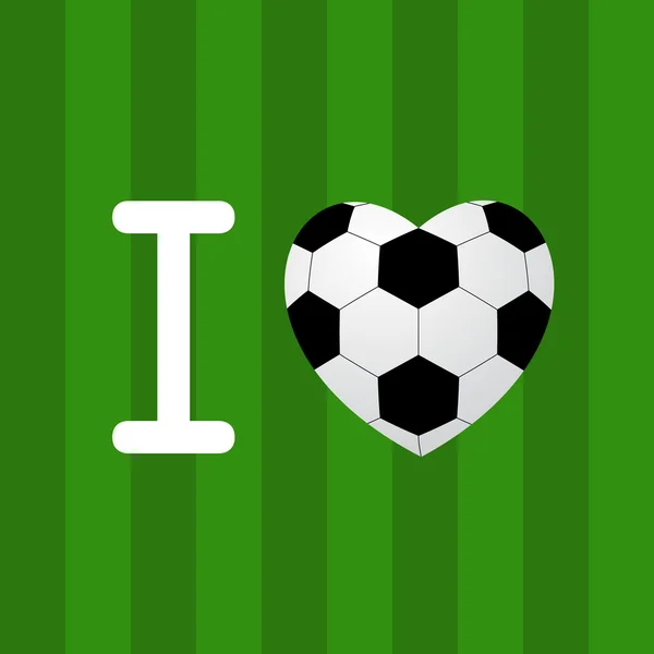 Football ballon coeur — Image vectorielle