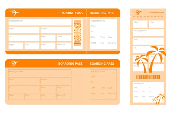 Conjunto de entradas naranjas — Archivo Imágenes Vectoriales