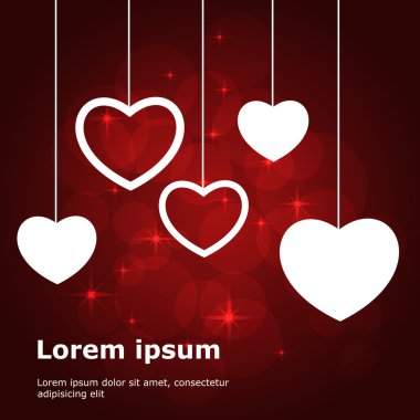 Kalpli sevgililer günü kartı