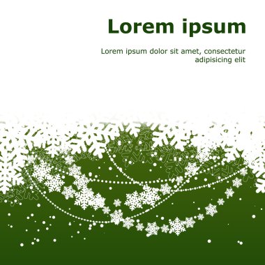 kar taneleri yeşil arka plan