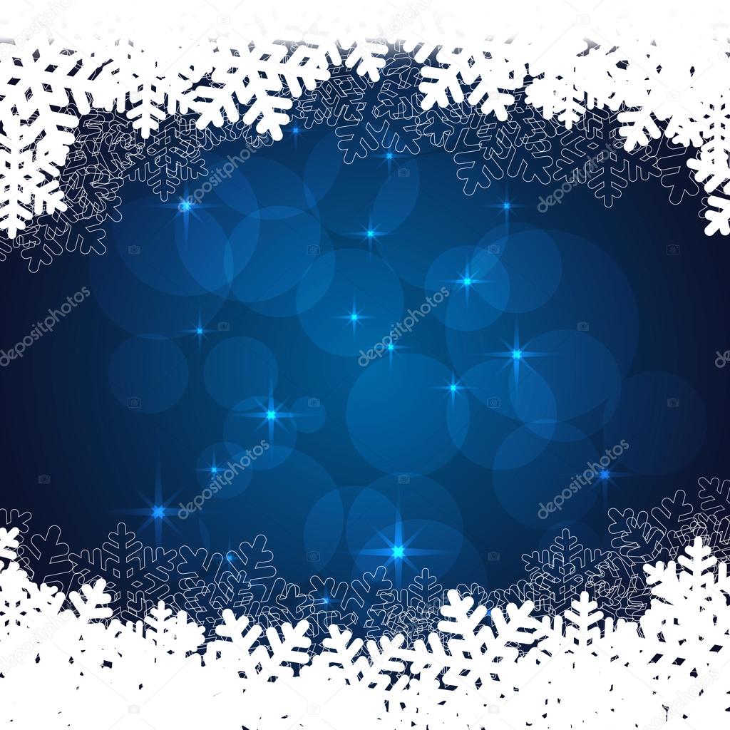 snowflakes blue background