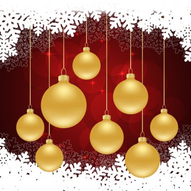 kar tanesi kırmızı arka plan