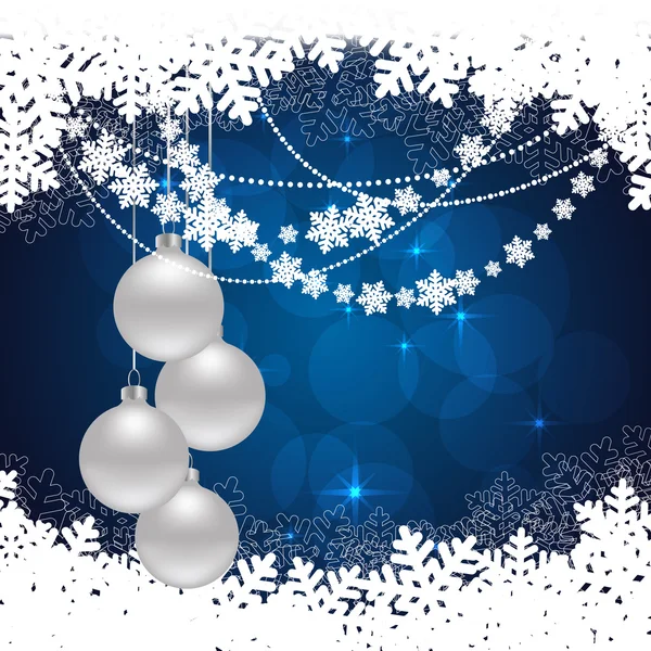 Snowflakes blue background — Stock Vector