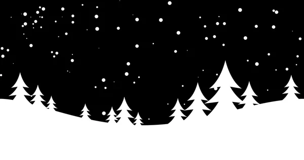 Navidad nieve colinas — Vector de stock