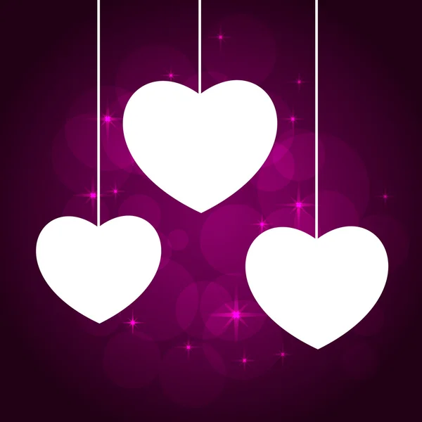 Hearts frame violet — Stock Vector
